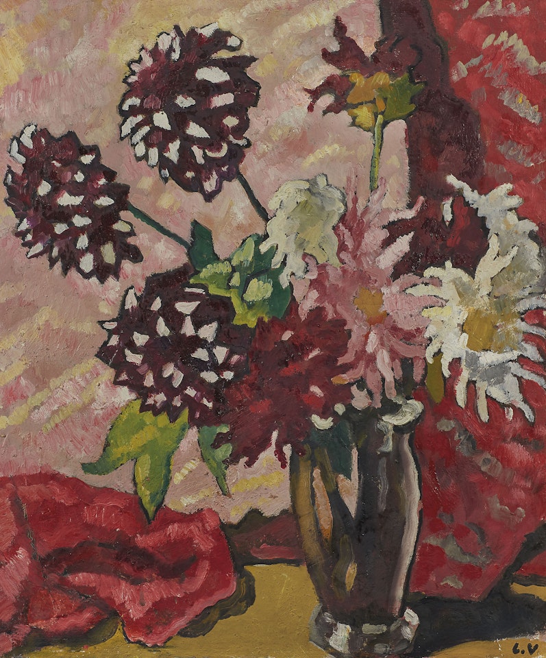 Bouquet de dahlias by Louis Valtat