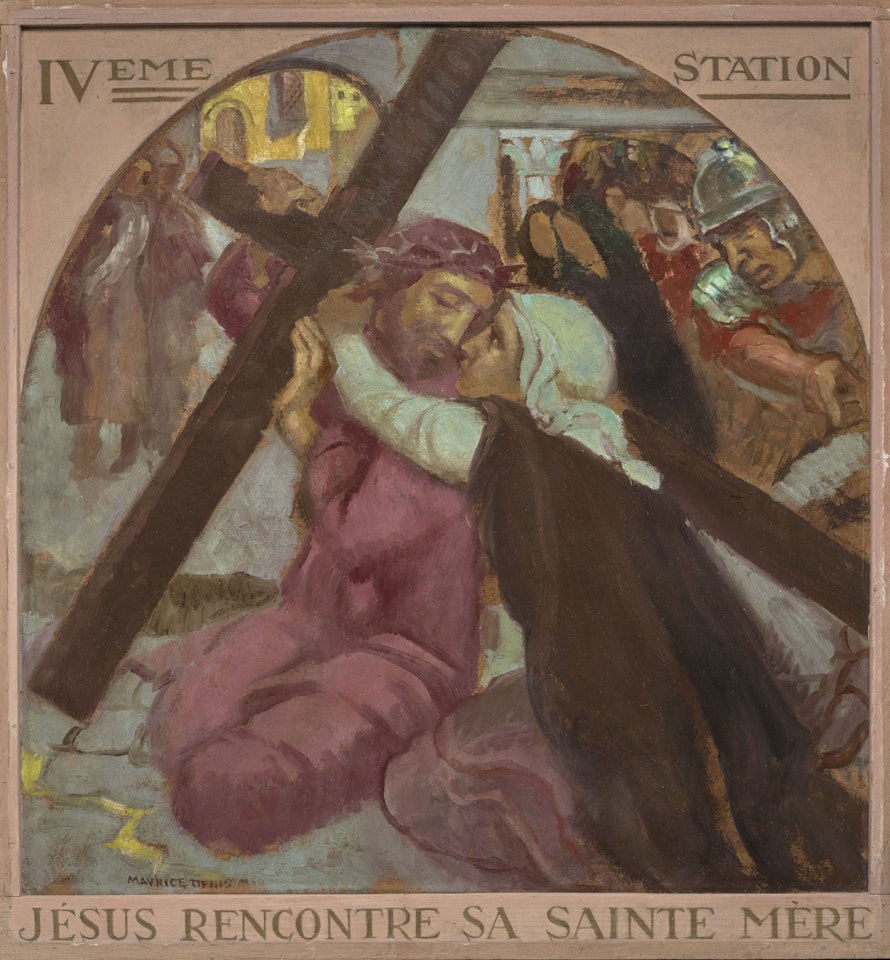 Jésus rencontre sa Sainte Mère, Réplique de la IVème Station du chemin de croix pour la Chapelle Notre-Dame-de-la-Clarté de Perros-Guirec by Maurice Denis