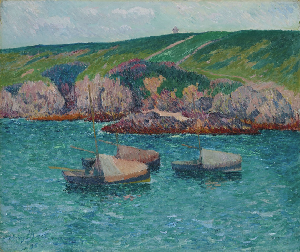 Les Barques à Doëlan by Henry Moret