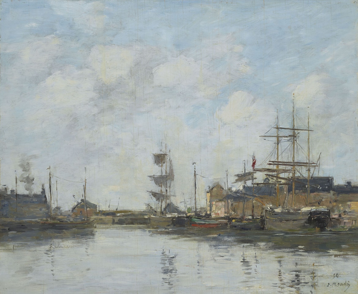 Fécamp. Le bassin by Eugène Boudin