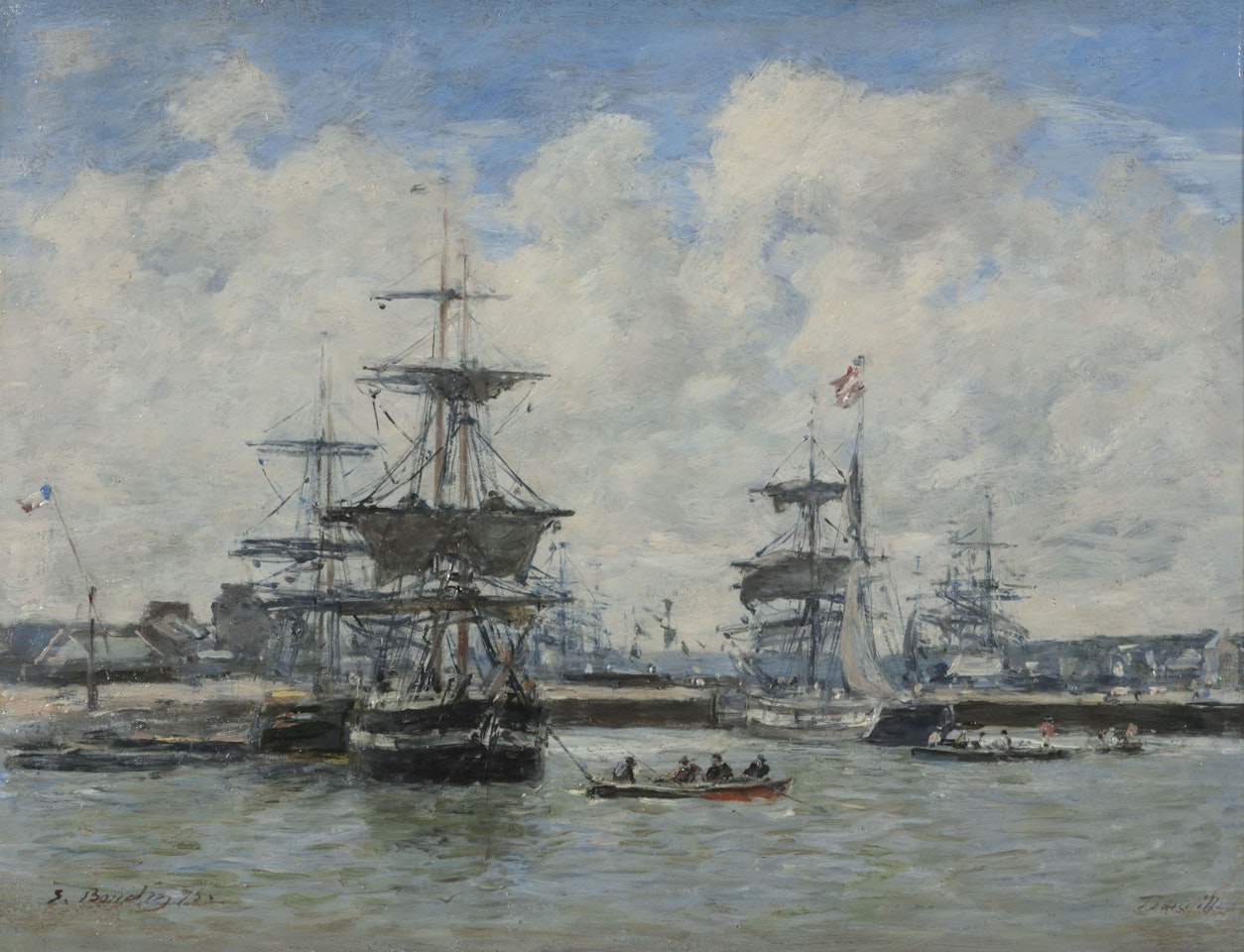 Le Port de Trouville by Eugène Boudin