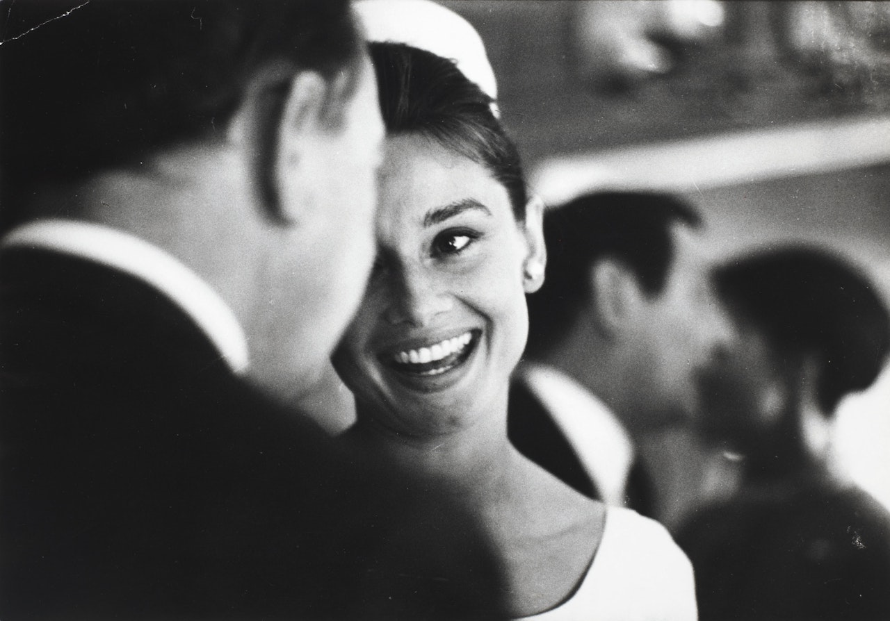 Audrey Hepburn at Sean Hepburn Ferrer’s christening, 1960 by Richard Avedon