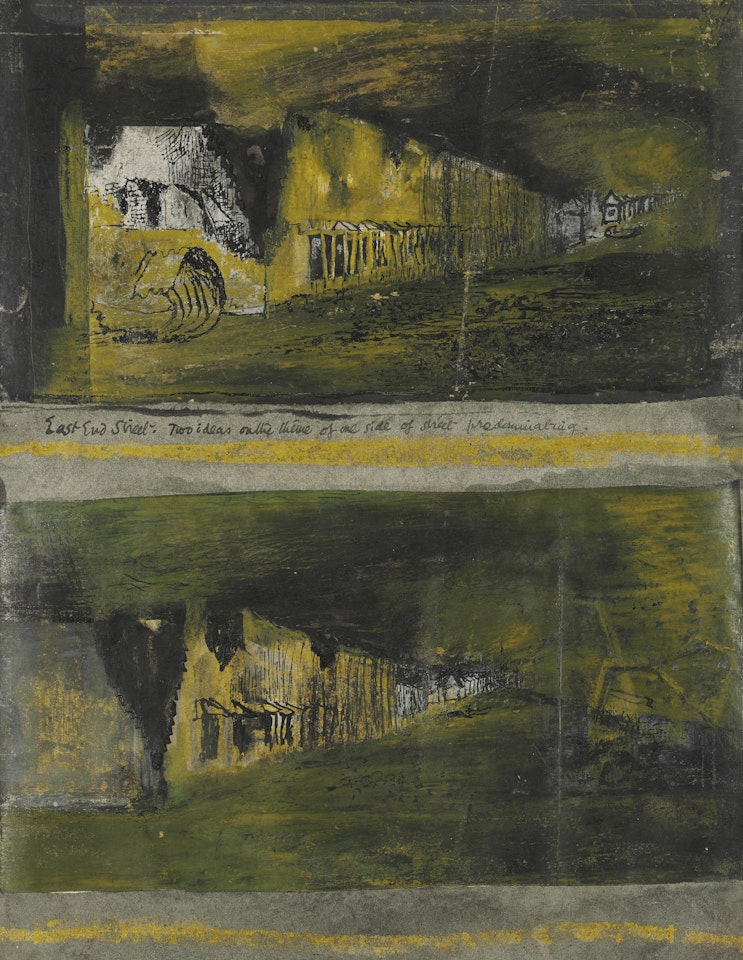 Studies for 'Devastation: East End Street' by Graham Sutherland