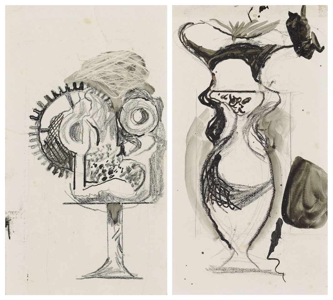 (i) Study of Machine; (ii) Standing Form (Study) by Graham Sutherland