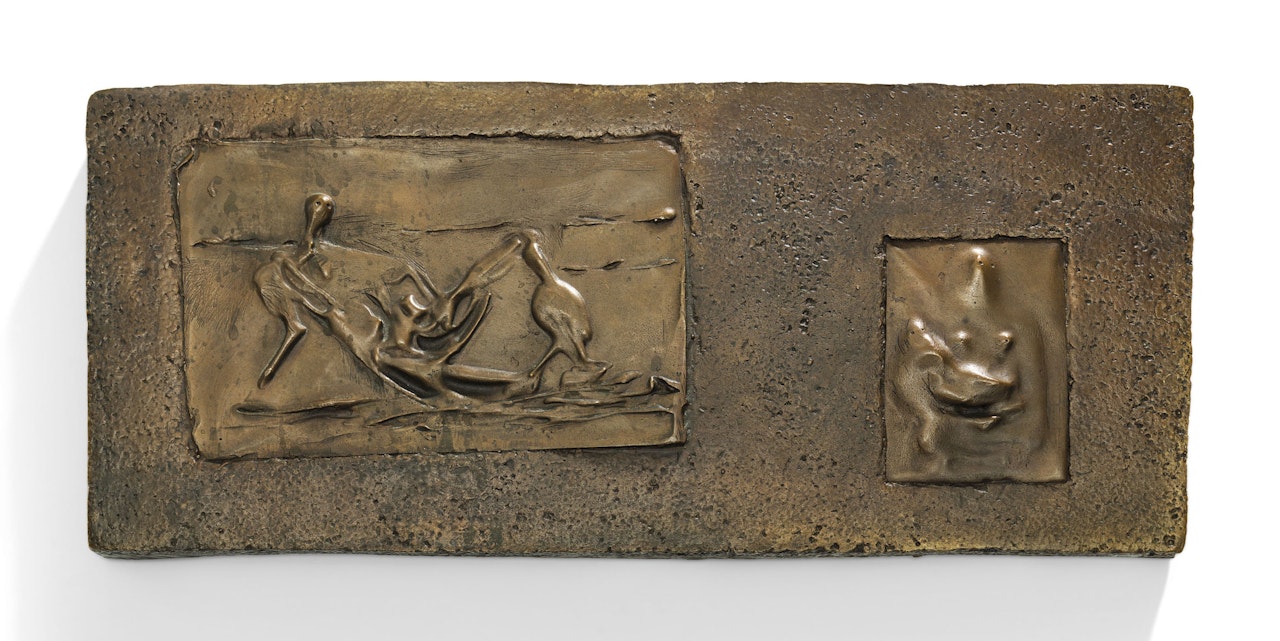 Relief: Three Quarters Mother and Child and Reclining Figure by Henry Moore