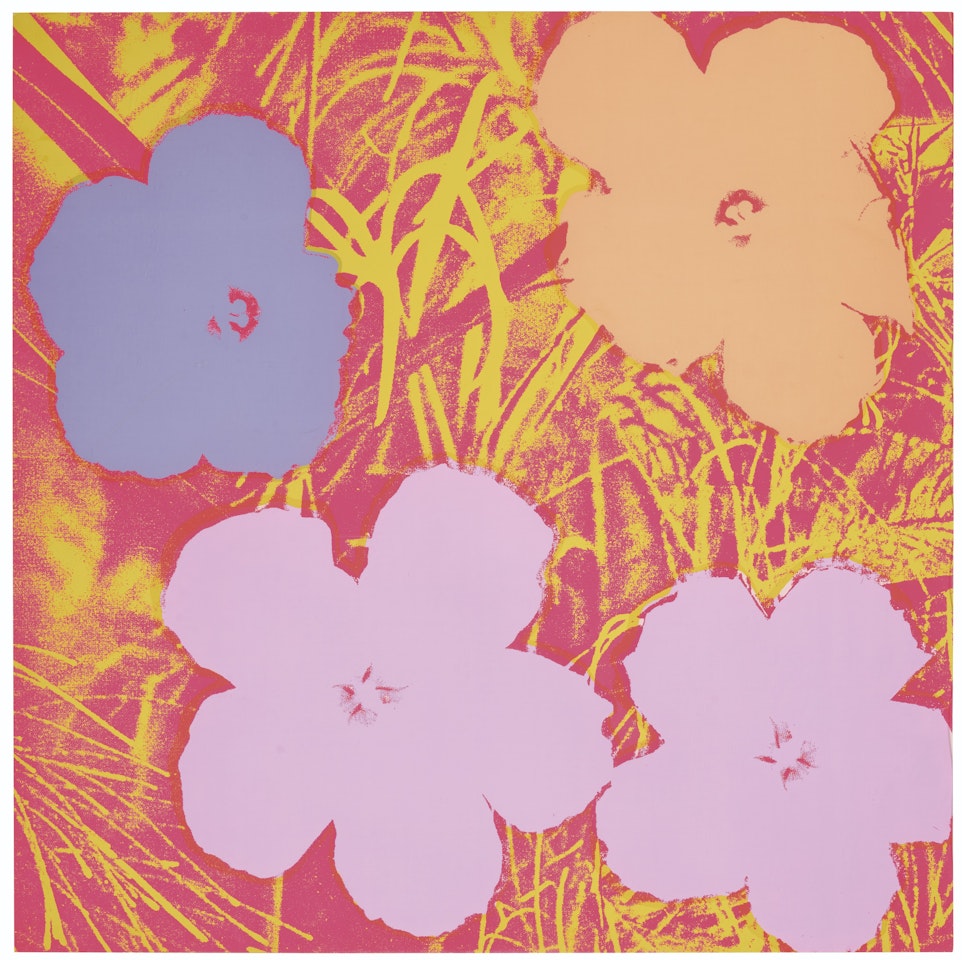 Flowers: one plate by Andy Warhol