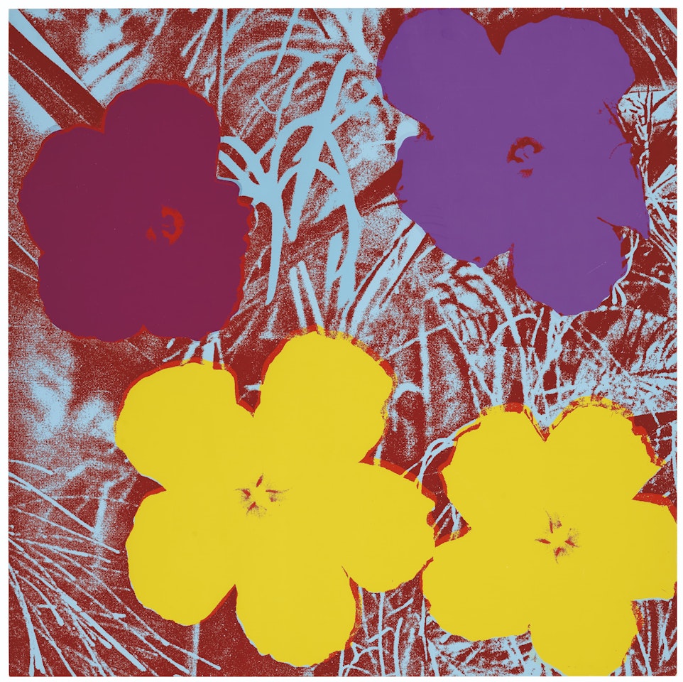 Flowers: one plate by Andy Warhol