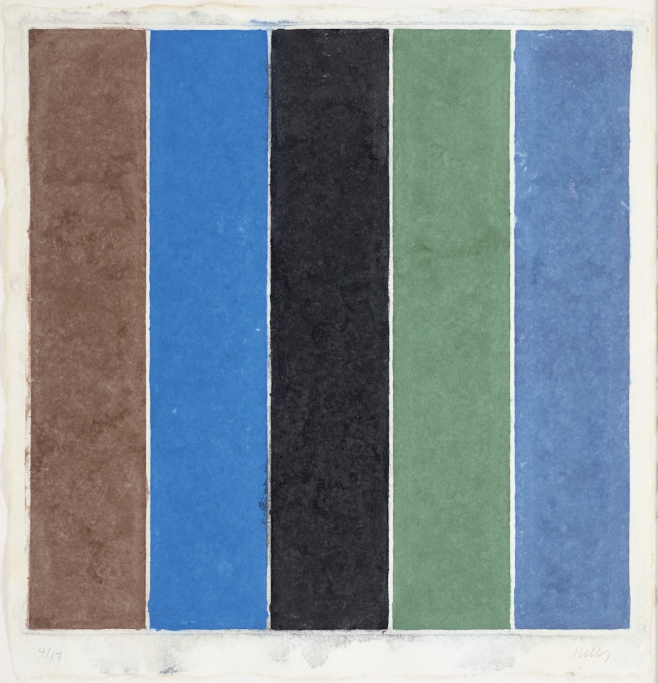Colored Paper Image XIX (Brown Blue Black Green Violet) by Ellsworth Kelly