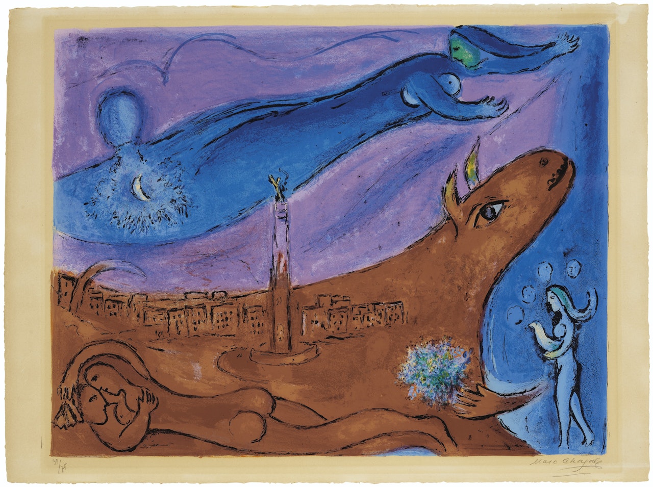 La Bastille by Marc Chagall