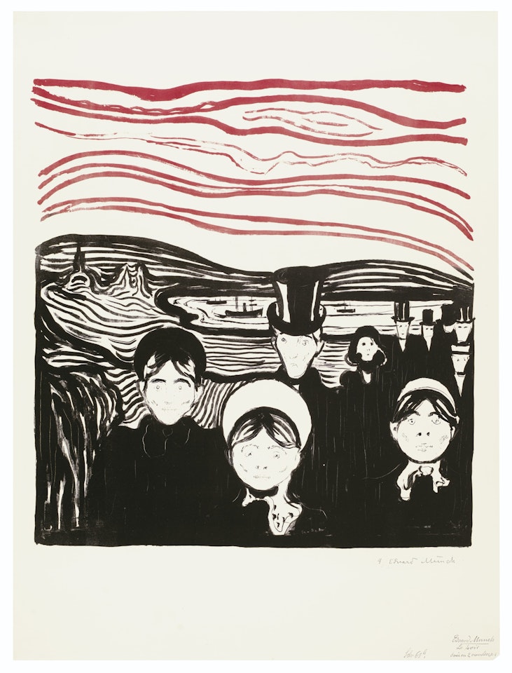 Angst, from Album des Peintres Graveurs by Edvard Munch