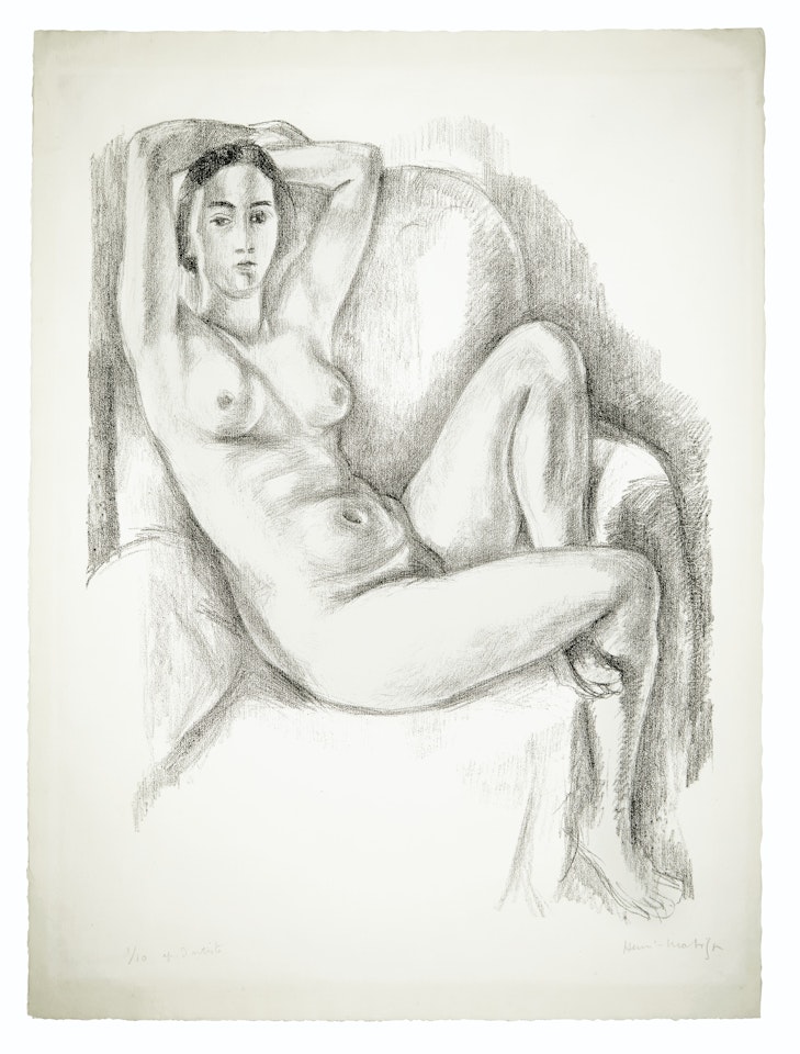 Nu au coussin bleu by Henri Matisse