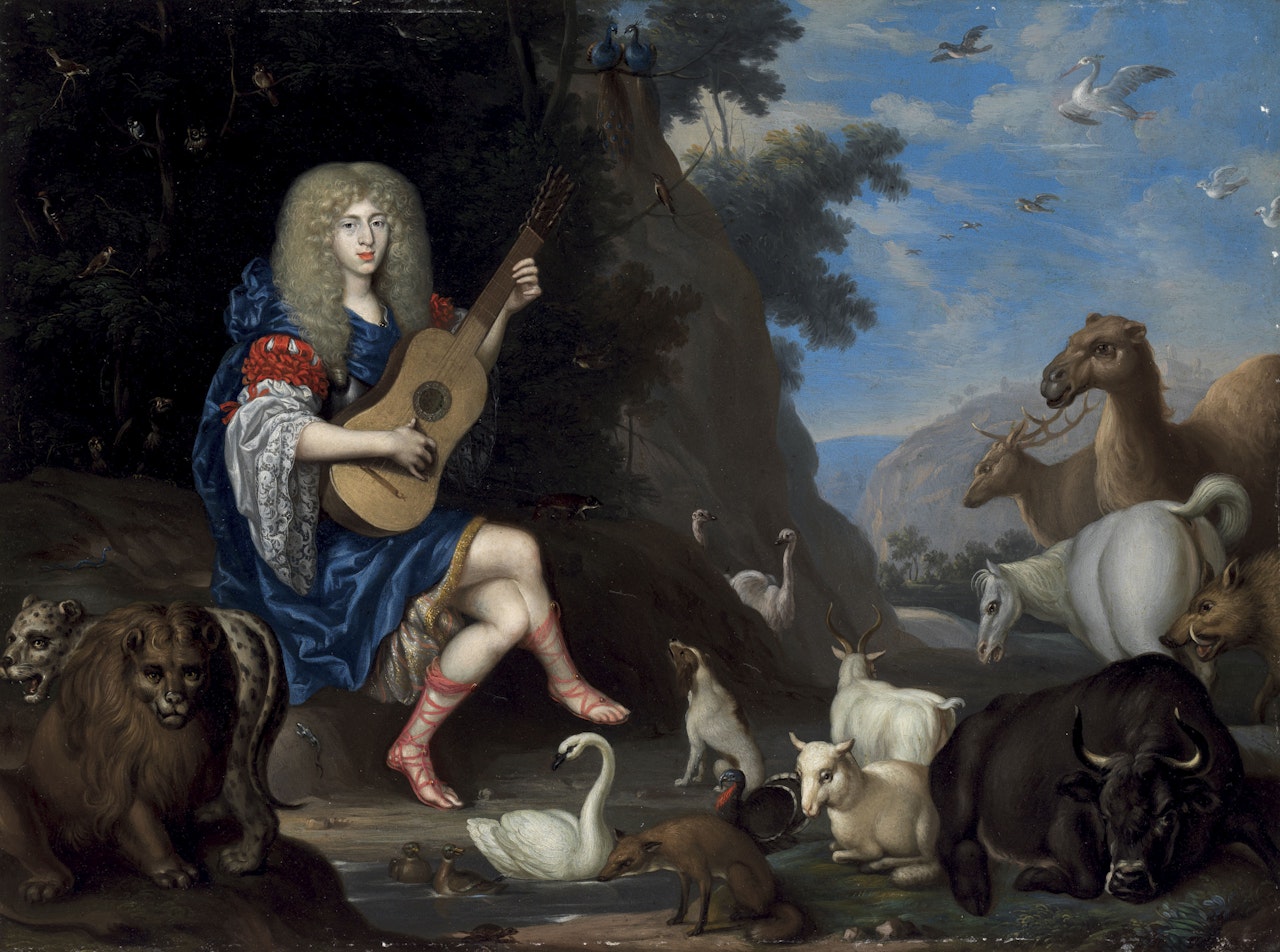 Orpheus charming the animals by Flemish School