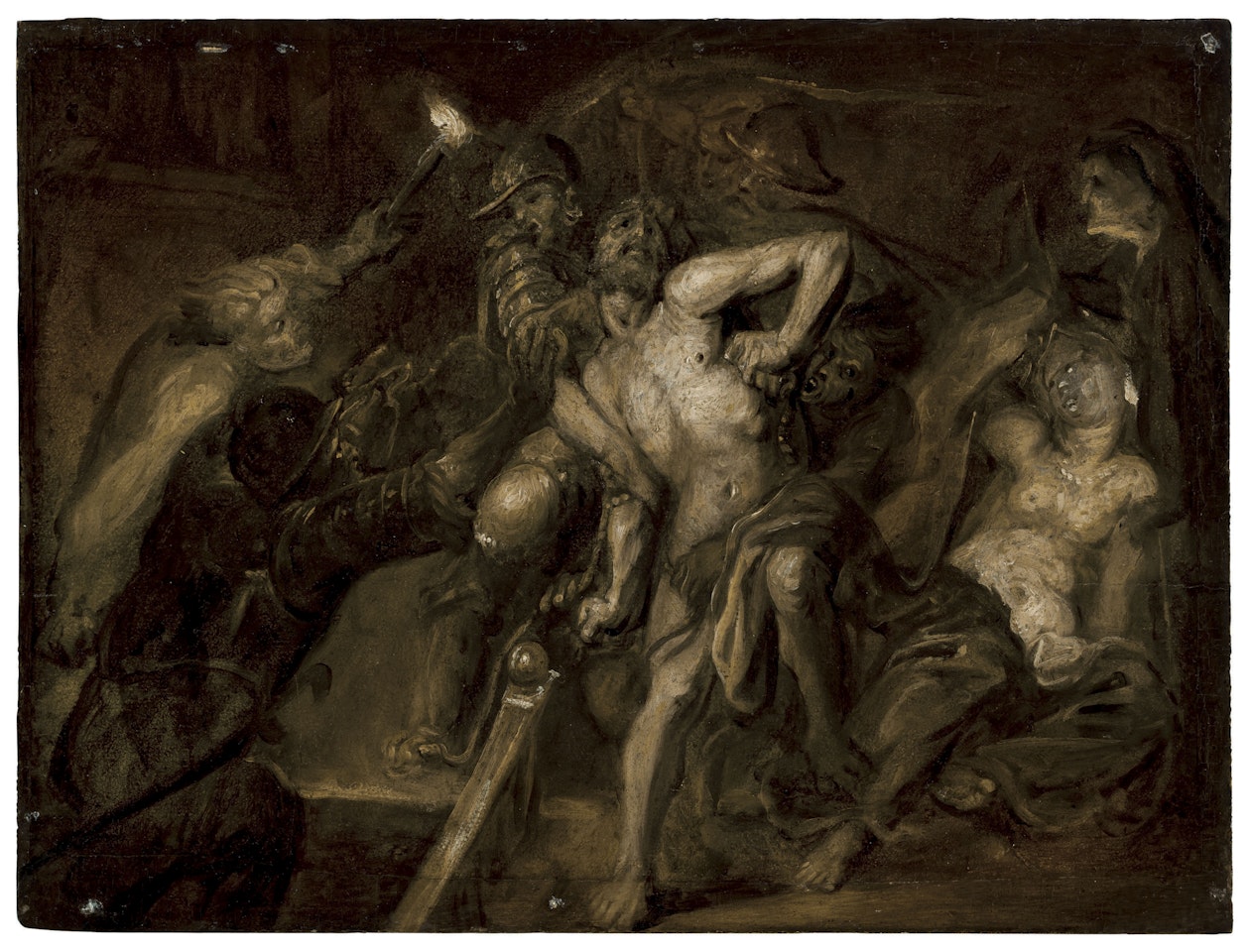 The Blinding of Samson by Flemish School