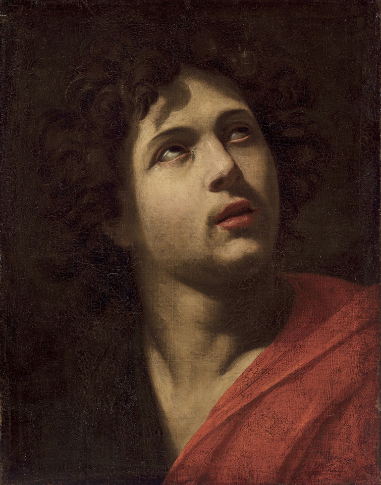 Head study of a young man by Simon Vouet