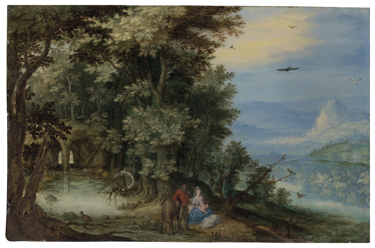 The Rest on the Flight to Egypt by Adriaen van Stalbemt