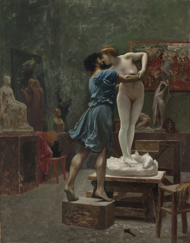 Pygmalion et Galatée, esquisse à l'huile by Jean Léon Gérome