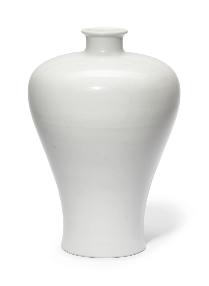 A WHITE-GLAZED VASE, MEIPING by Anonymous