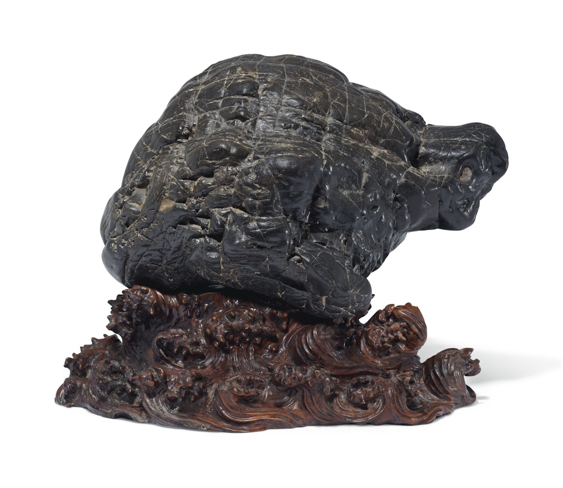 A LARGE LINGBI 'TURTLE' SCHOLAR'S ROCK by Anonymous