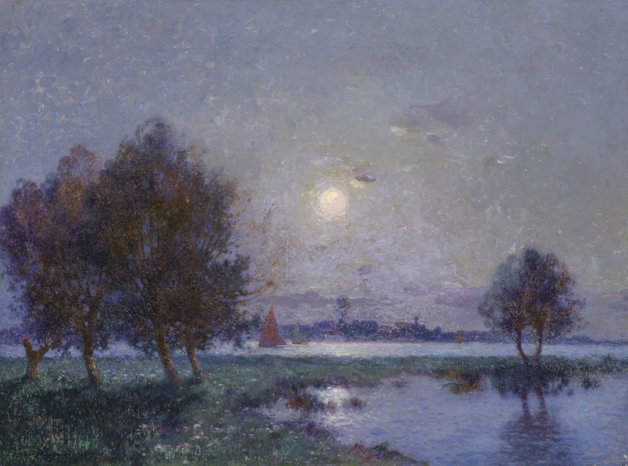 Bord de Loire au clair de lune by Ferdinand du Puigaudeau