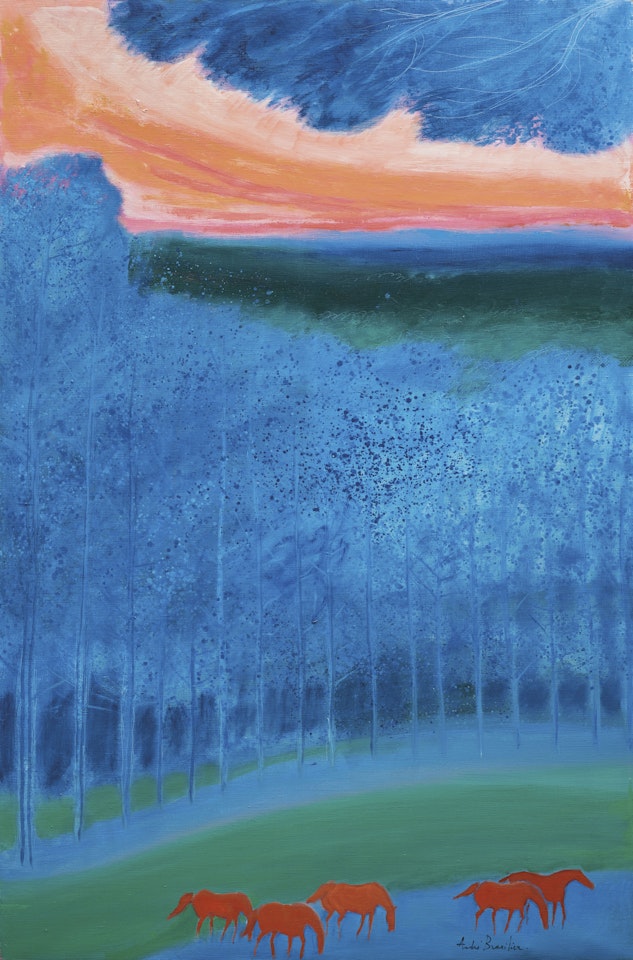 Les peupliers bleus by André Brasilier
