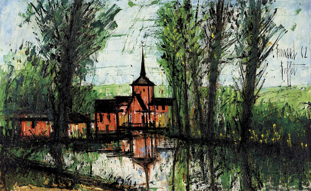 La rivière aux environs de Mayenne by Bernard Buffet