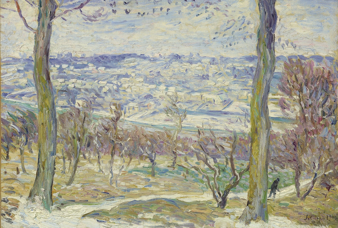 Paysage de neige aux environs de Paris by Henri Lebasque