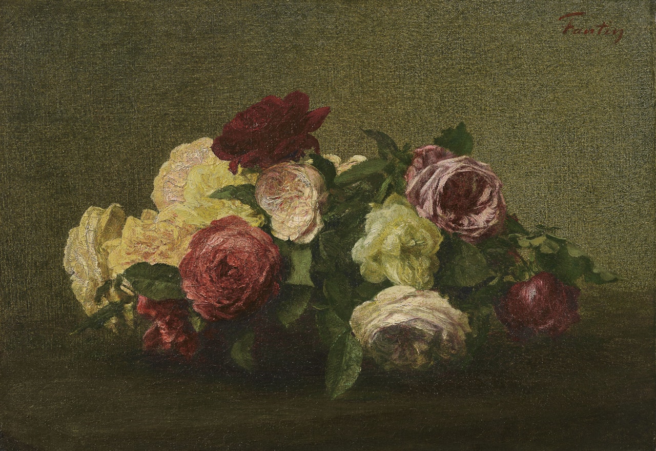 Roses by Henri Fantin-Latour