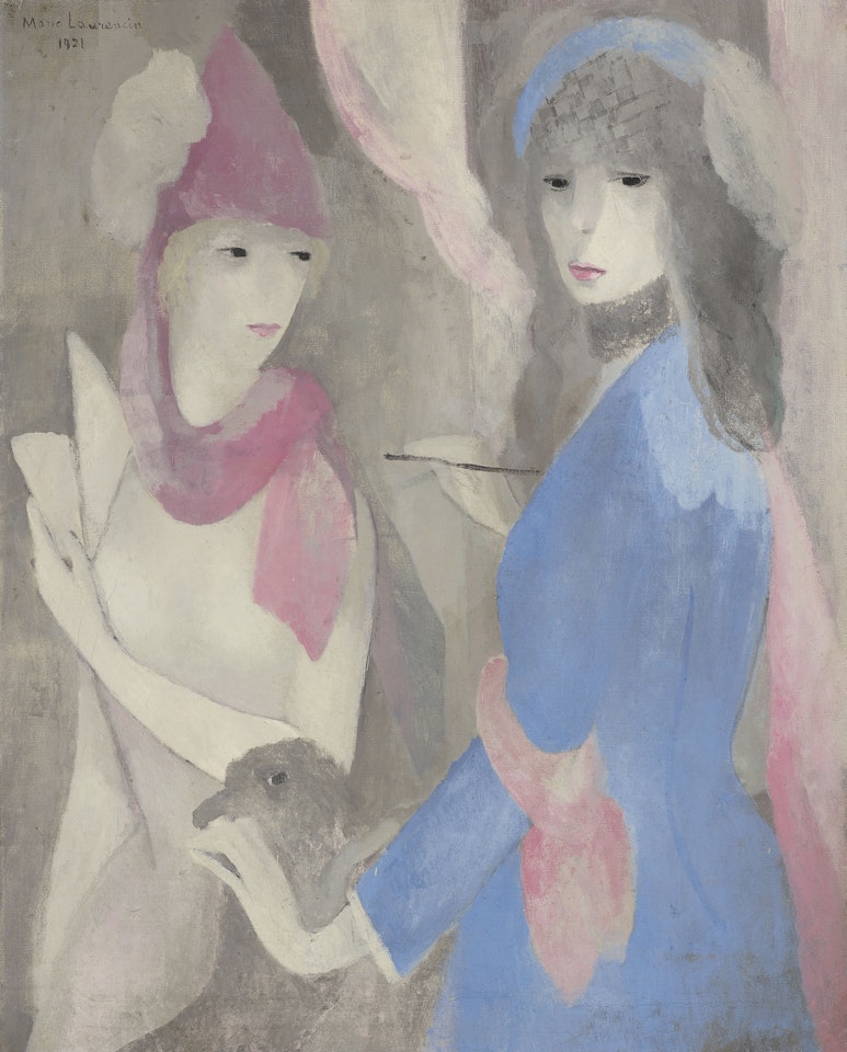Femme peintre et son modèle by Marie Laurencin
