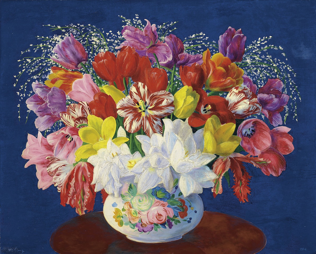 Grand bouquet de tulipes by Moïse Kisling