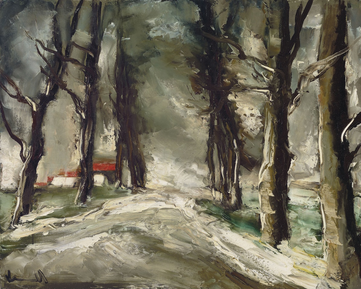 Maison et forêt sous la neige by Maurice de Vlaminck