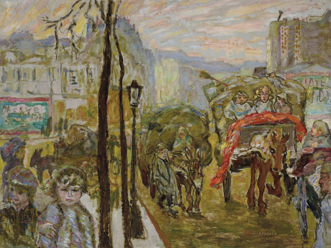 Les chiffonniers ou Le retour des halles by Pierre Bonnard