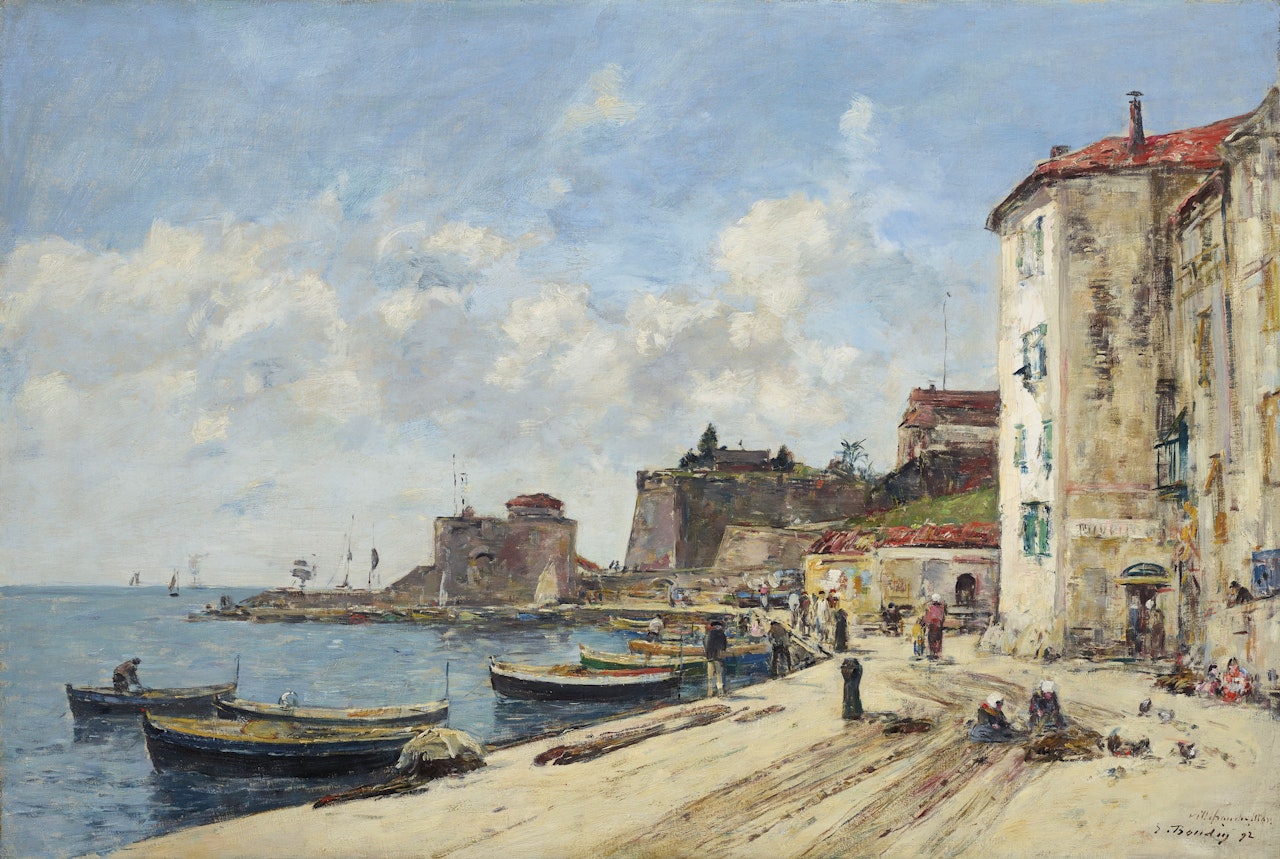 Villefranche, le port by Eugène Boudin