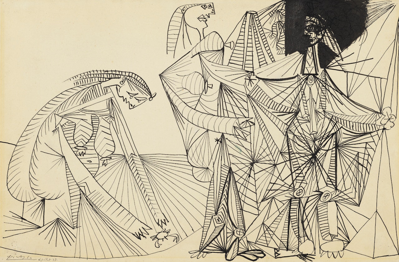Baigneuses et crabe by Pablo Picasso