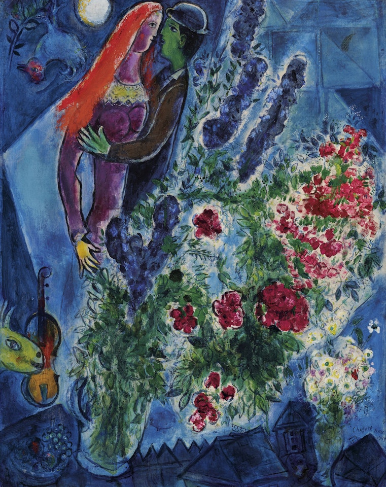 La belle rousse ou Les cheveux rouges by Marc Chagall