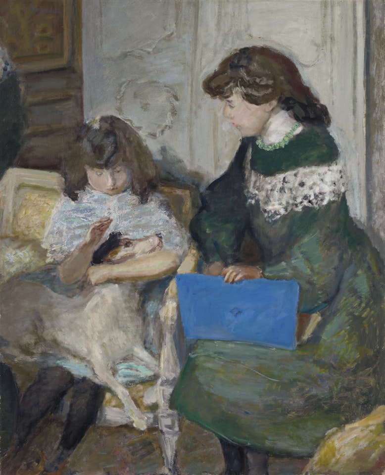 Jeunes filles au chien (Deux des filles d’Alexandre Natanson) by Pierre Bonnard