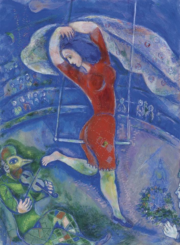 L'Acrobate ou Le Trapèze by Marc Chagall