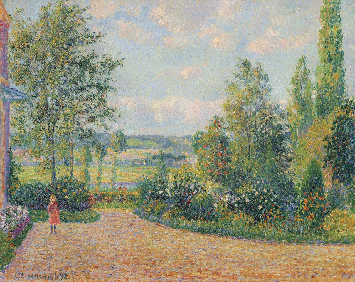 Le Jardin d'Octave Mirbeau, la terrasse, Les Damps by Camille Pissarro