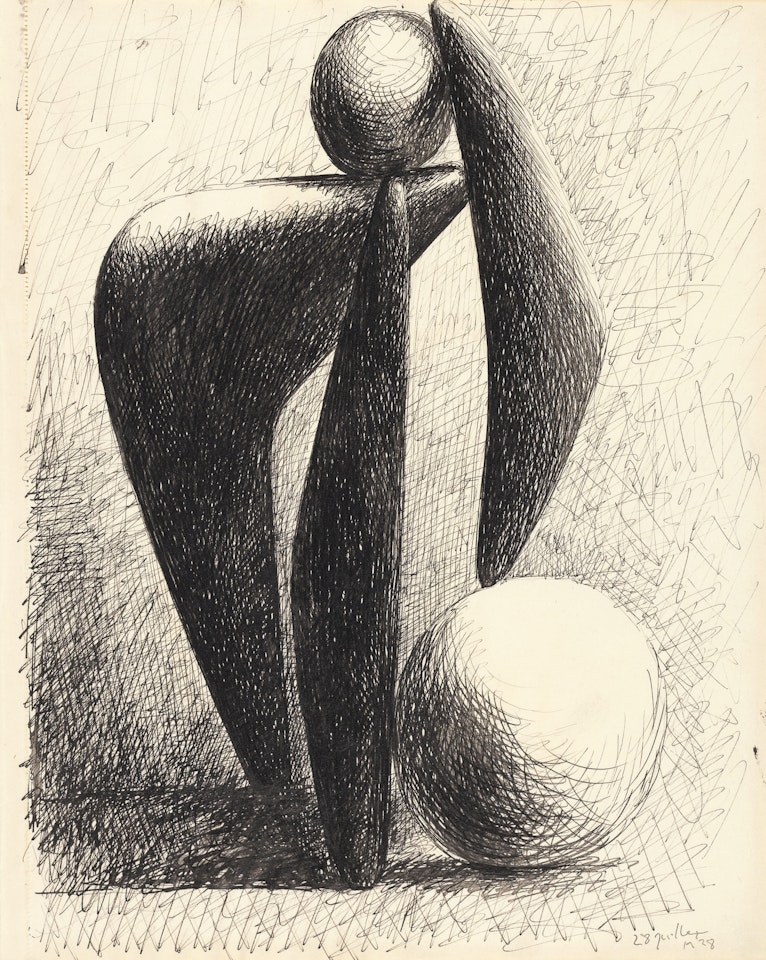 Dessin (Carnet Dinard 1044, Page 2, Baigneuse, projet pour un monument) by Pablo Picasso