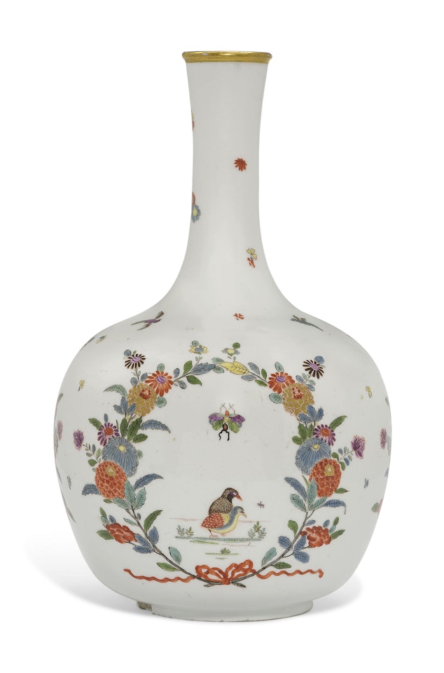 A MEISSEN (AUGUSTUS REX) PORCELAIN KAKIEMON BOTTLE-VASE by Anonymous