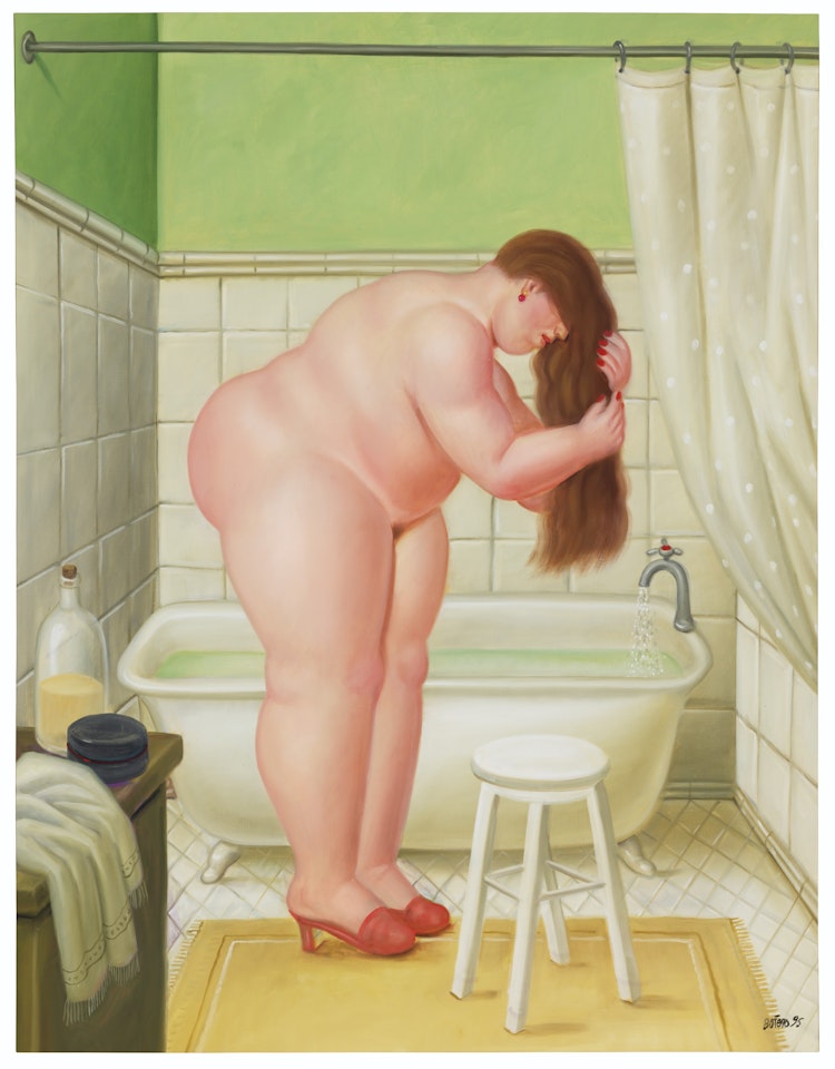 The Bathroom by Fernando Botero