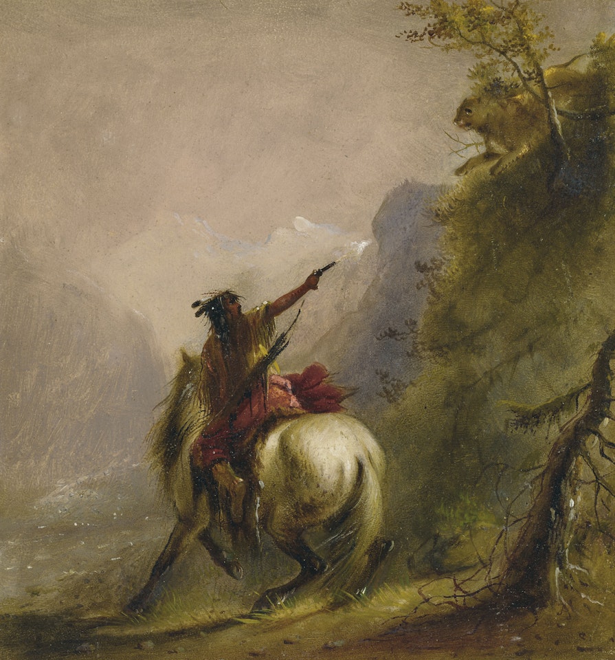 Shooting a Cougar by Alfred Jacob Miller