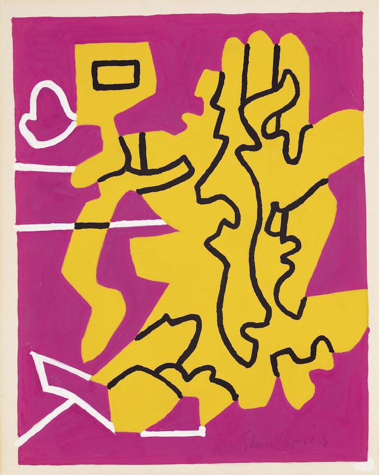 Study #1 for 'Famous Firsts' by Stuart Davis