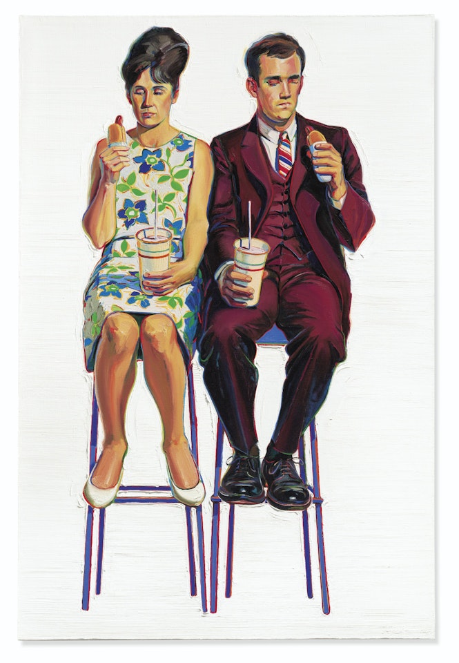 Eating Figures (Quick Snack) by Wayne Thiebaud