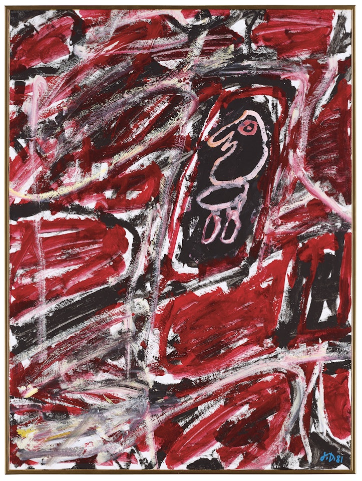 Site avec un personnage by Jean Dubuffet