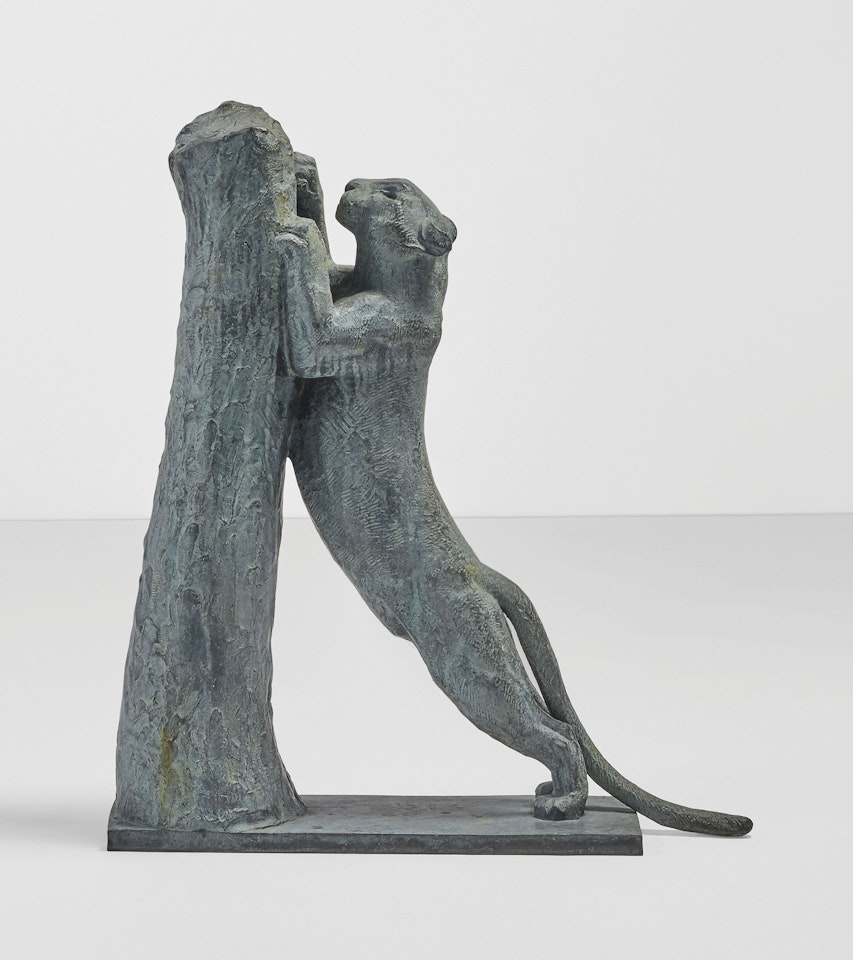 'PANTHÈRE AIGUISANT SES GRIFFES' by Georges Lucien Guyot