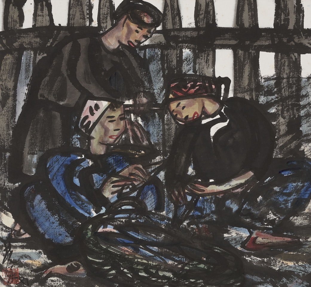 Women Working by Lin Fengmian