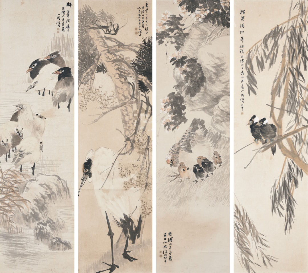 Flowers and Birds by Ren Bonian
