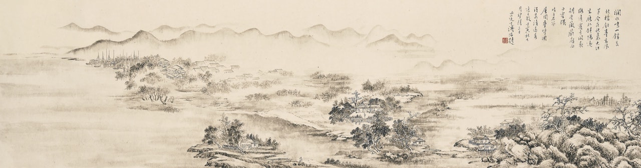 Landscape after Wang Hui by Pu Ru