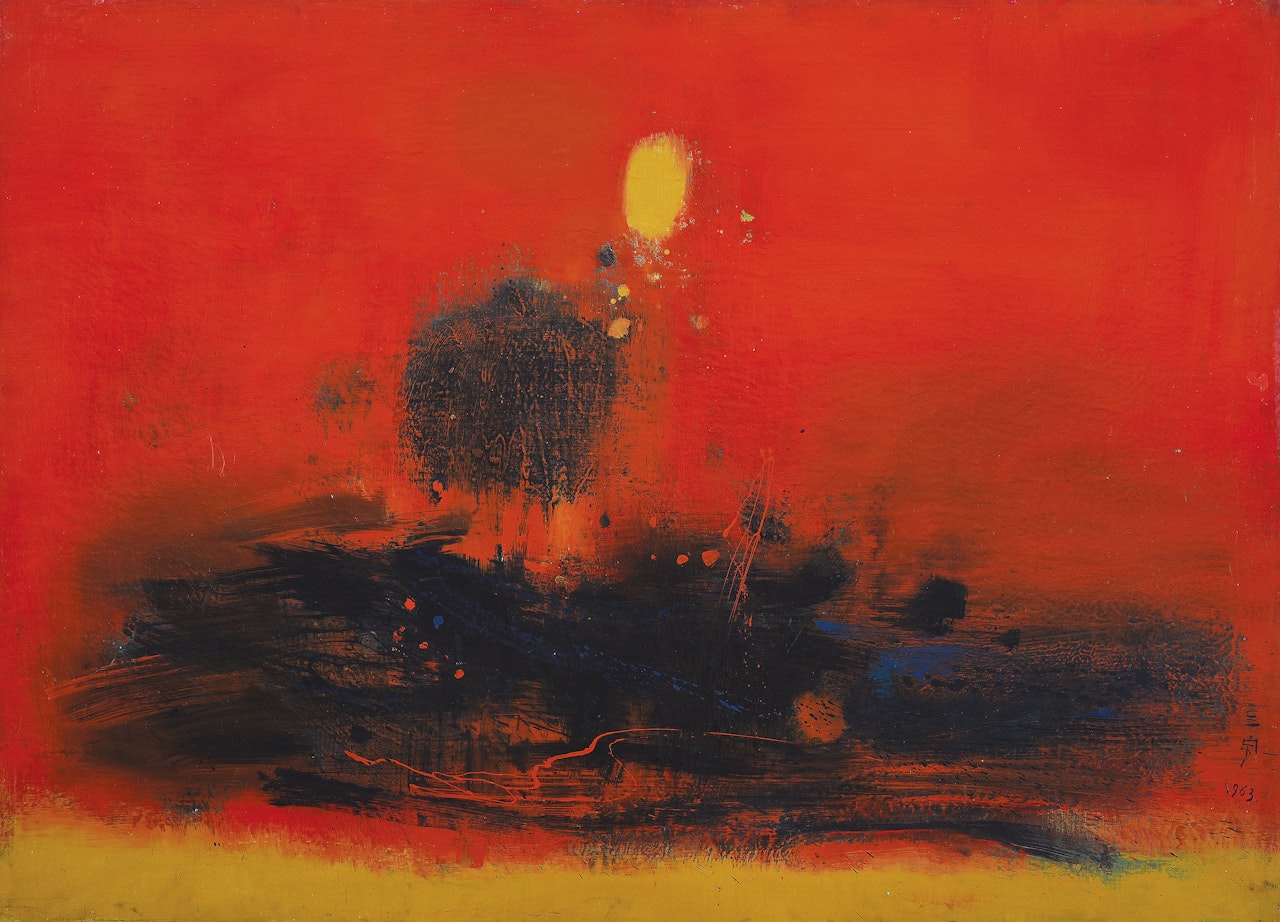 A Chinese Vermillion Tone by Cheong Soo Pieng