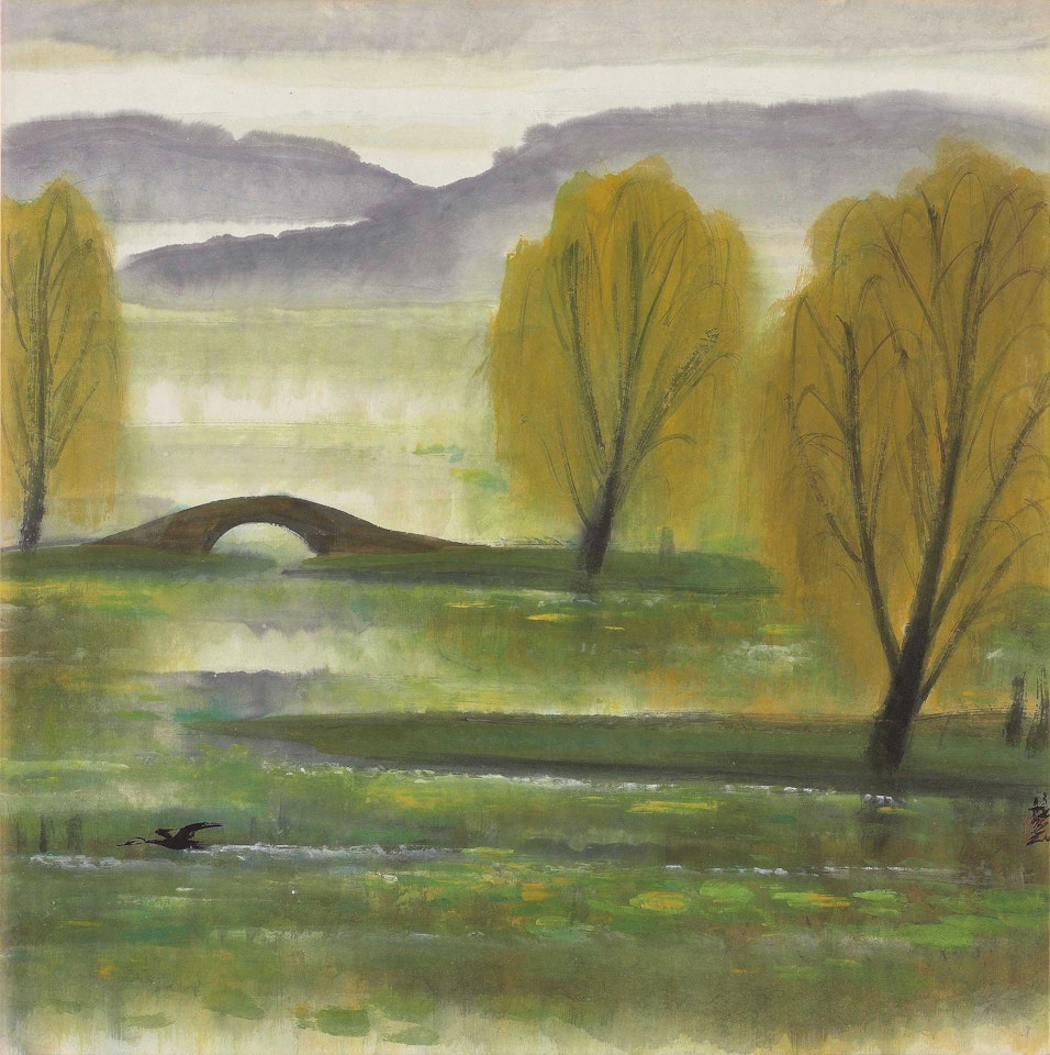 Willow Scenery by Lin Fengmian